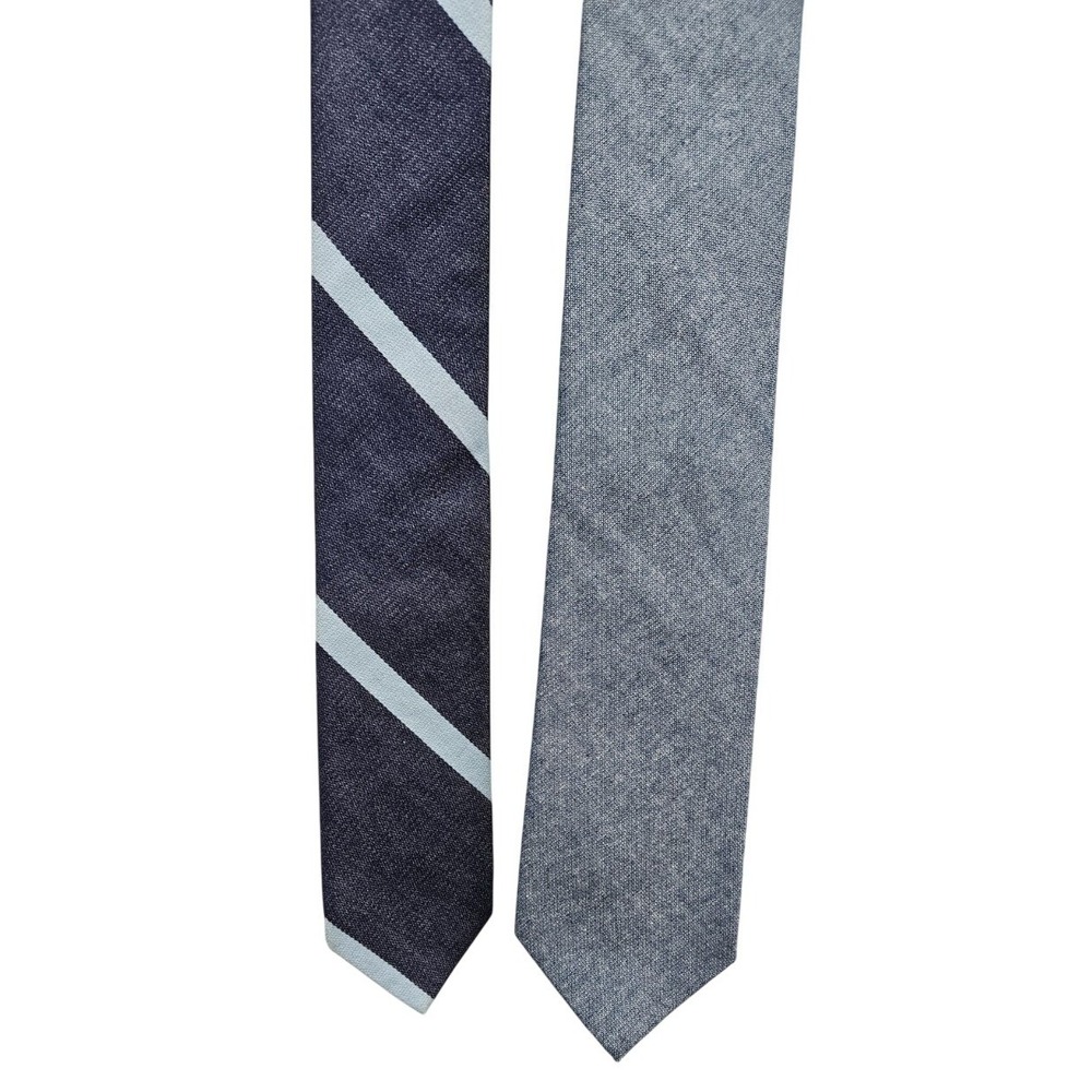 Mens Striped and Solid Necktie Set Blue Light Blue‎ Gray Formal Accessory